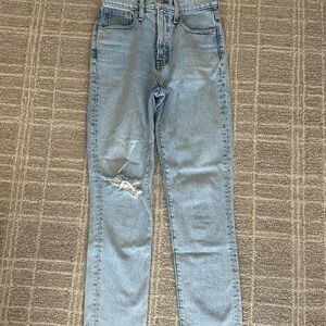 Madewell Light Blue Distressed Skinny Jeans